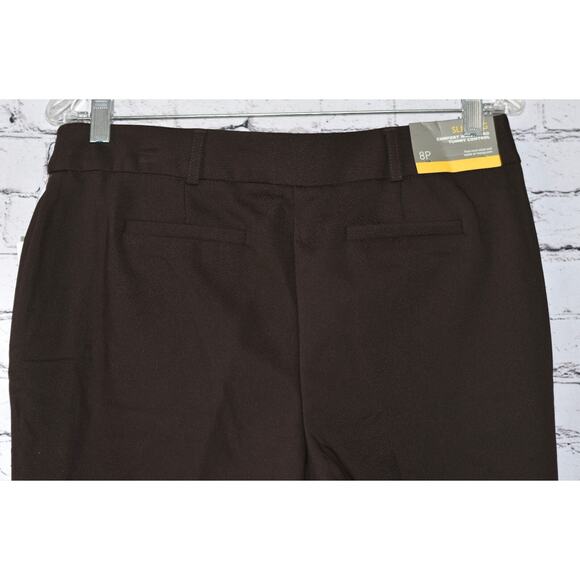 JM Collection Slimming Petite Curvy Brown Slacks Pants Size 8P NWT - Picture 4 of 5